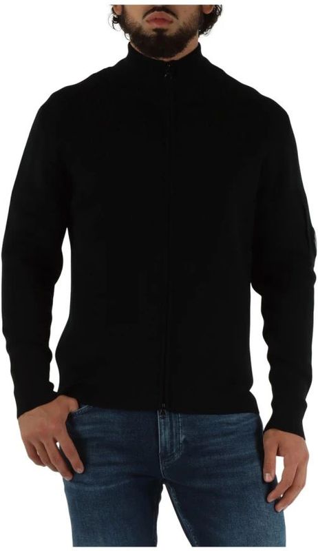 C.P. Company - 19CMKN202A006595A - Vest - Zwart - Re-Wool Lens Full Zip