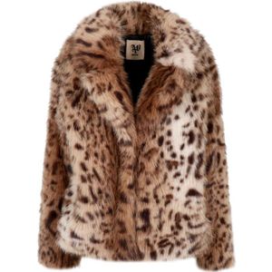 Dames - Imitatiebont - Met zakken - Winterkleding - Gewatteerd