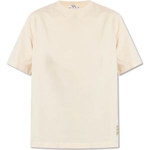 Burberry Gepatcht T-shirt , Beige , Dames , Maat: L