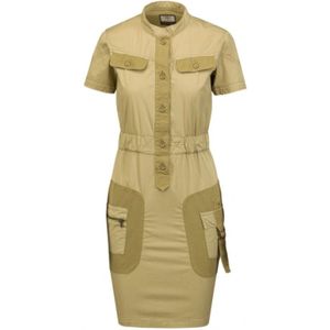 Aeronautica Militare, Dames, Jurken, Beige, Maat: 2XS Katoen,