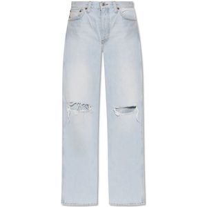 Re/Done, Dames, Jeans, Blauw, Maat: W25 Katoen,