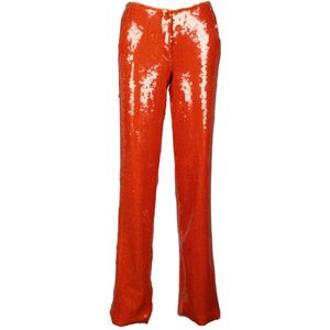 Laquan Smith, Dames, Broeken, Oranje, Maat: S Spandex,
