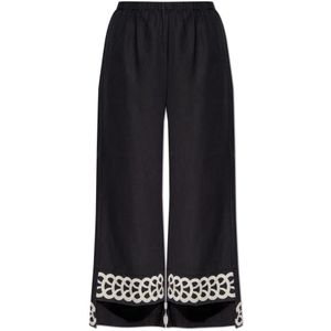 By Malene Birger, Dames, Broeken, Zwart, Maat: XS Linnen,
