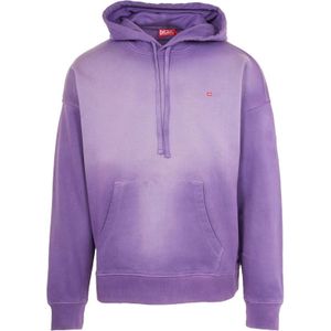 Diesel, Heren, Sweatshirts & Hoodies, Paars, Maat: L
