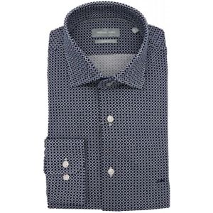 Michael Kors, Heren, Overhemden, Blauw, Maat: M Leer,