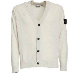 Stone Island, Heren, Truien, Beige, Maat: S Wol,