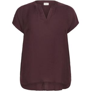 Kaffe Curve, Dames, Blouses & Shirts, Bruin, Maat: 6XL