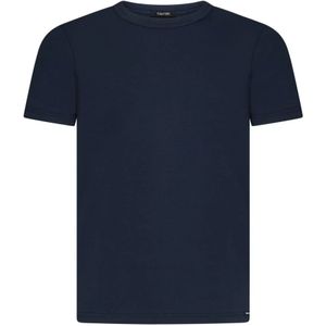 Tom Ford, Heren, Tops, Blauw, Maat: 2XL Katoen,