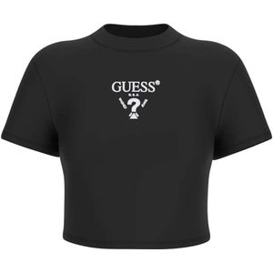 Guess, Dames, Tops, Zwart, Maat: XS Katoen,