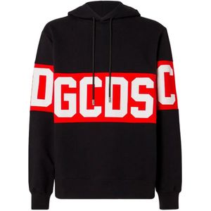 Gcds, Heren, Sweatshirts & Hoodies, Zwart, Maat: L