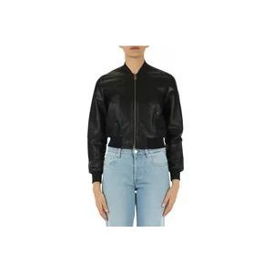 Peuterey Leren Jas , Black , Dames , Maat: M