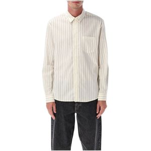 A.p.c., Heren, Overhemden, Wit, Maat: M Katoen,