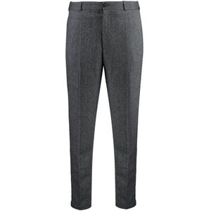 Moncler, Heren, Broeken, Zwart, Maat: L Wol,