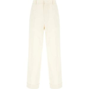 Valentino Garavani, Heren, Broeken, Beige, Maat: S Denim,