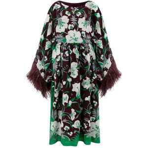 Valentino Garavani, Dames, Jurken, Veelkleurig, Maat: L Zijde,
