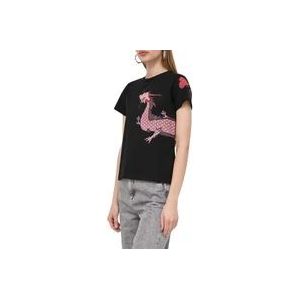 Pinko Quentin Casual T-shirt Vrouwen , Black , Dames , Maat: S