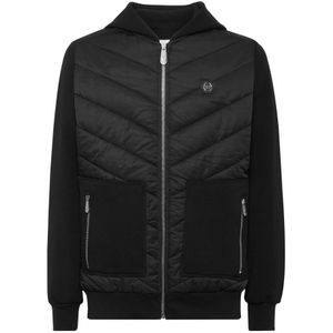 Philipp Plein, Heren, Jassen, Zwart, Maat: M Fleece,