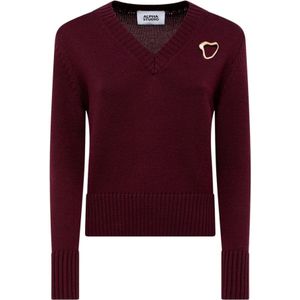 Alpha Studio, Dames, Truien, Rood, Maat: M Wol,