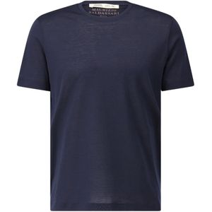 Maurizio Baldassari, Heren, Tops, Blauw, Maat: XL Zijde,