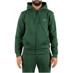 Lacoste, Heren, Sweatshirts & Hoodies, Groen, Maat: L Katoen,
