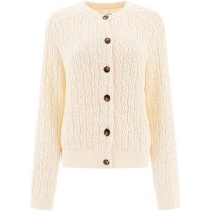 Loulou Studio, Dames, Truien, Beige, Maat: M Katoen,