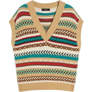 Max Mara Weekend, Dames, Truien, Veelkleurig, Maat: L Katoen,