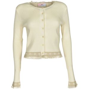Chiara Ferragni Collection, Dames, Truien, Beige, Maat: M Acryl,