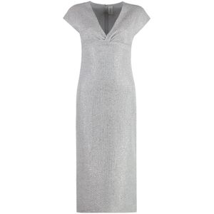 ST. John, Dames, Jurken, Grijs, Maat: S Wol,