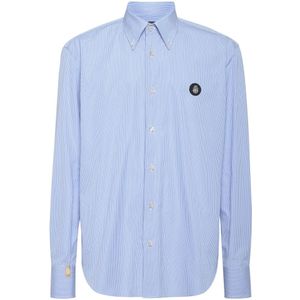 Billionaire, Heren, Overhemden, Blauw, Maat: M Katoen,