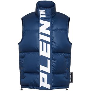 Philipp Plein, Heren, Jassen, Blauw, Maat: S Nylon,