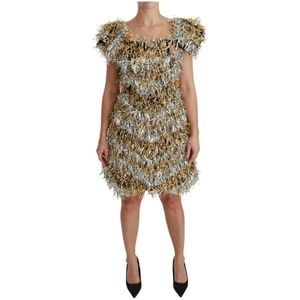 Dolce & Gabbana, Dames, Jurken, Veelkleurig, Maat: XS Katoen,
