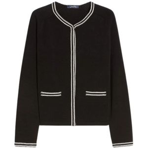 Max Mara, Dames, Truien, Zwart, Maat: M Katoen,