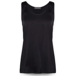 Elena Mirò, Dames, Tops, Zwart, Maat: L Satijn,