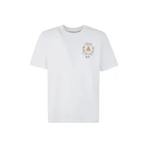 Casablanca Bedrukt T-shirt , White , Heren , Maat: S