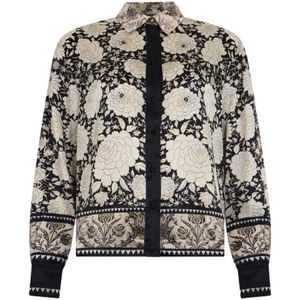 Roberto Cavalli, Dames, Blouses & Shirts, Veelkleurig, Maat: S Zijde,