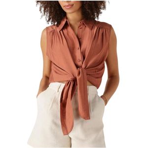 Minus, Dames, Blouses & Shirts, Oranje, Maat: XL Viscose,