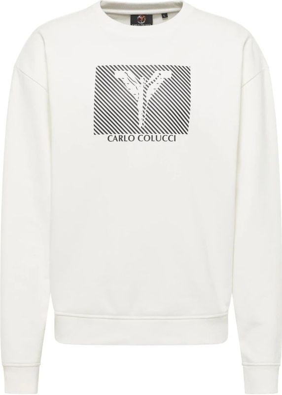 Carlo Colucci - Oversize Sweatshirt - Wit - Heren
