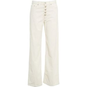 Dondup, Dames, Broeken, Beige, Maat: W28 Corduroy,