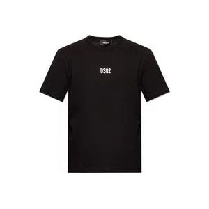 Dsquared2 Logo T-shirt , Black , Heren , Maat: L