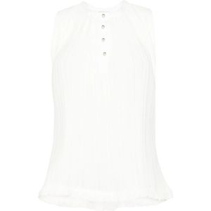 Lanvin, Dames, Tops, Wit, Maat: XS Poliester,
