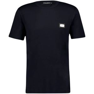 Dolce & Gabbana, Dames, Tops, Blauw, Maat: XL Katoen,