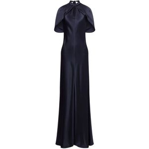 Alberta Ferretti, Dames, Jurken, Blauw, Maat: S Zijde,