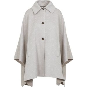 Max Mara, Dames, Jassen, Grijs, Maat: ONE Size Zijde,