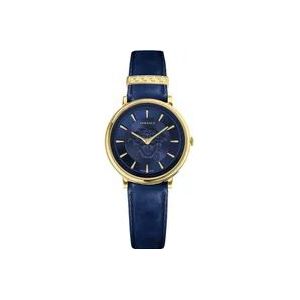 Versace Elegant Night Leather Analog Watch , Blue , Dames , Maat: ONE Size