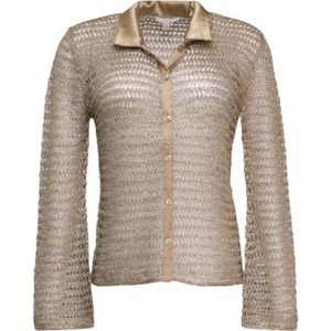 Guess, Dames, Blouses & Shirts, Beige, Maat: XS