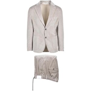 Eleventy, Heren, Pakken, Grijs, Maat: L Katoen,