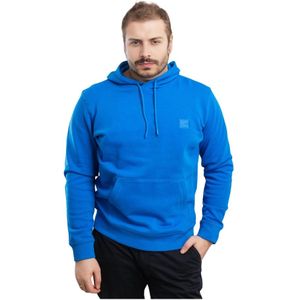 Hugo, Heren, Sweatshirts & Hoodies, Blauw, Maat: L Katoen,