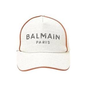 Balmain Stijlvolle Hoed voor Mannen en Vrouwen , Beige , Dames , Maat: ONE Size