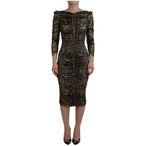 Dolce & Gabbana - Jurk - Veelkleurig - Bodycon Midi - Zijde