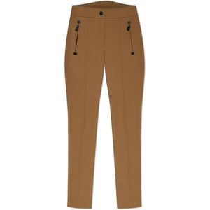 Moncler, Dames, Broeken, Bruin, Maat: 2XS Leer,